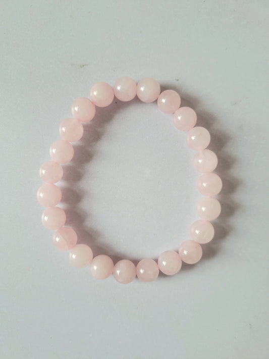 Kralenarmband roze kwarts edelsteen