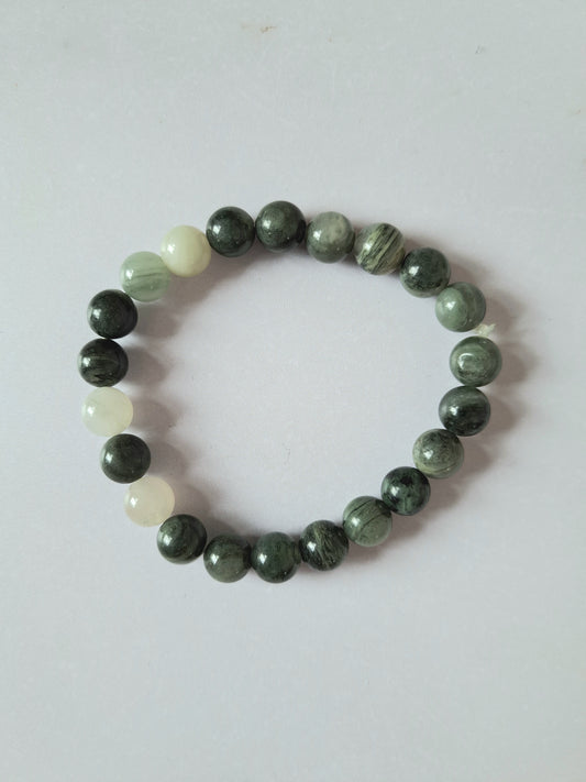 Kralenarmband groene jaspis