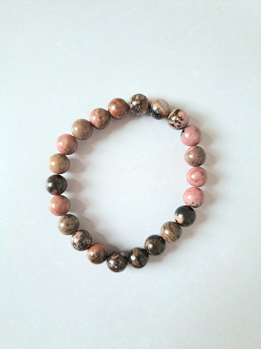 Kralenarmband rhodoniet