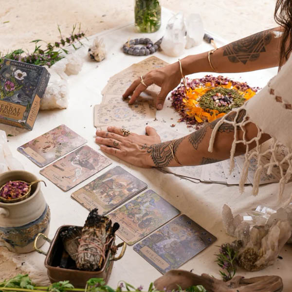 Het kruiden astrology orakel kaartenset